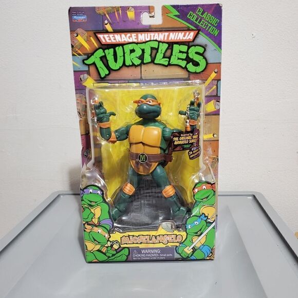 Classic Teenage Mutant Ninja Turtles Michelangelo Playmate Collection Figure - Picture 1 of 9